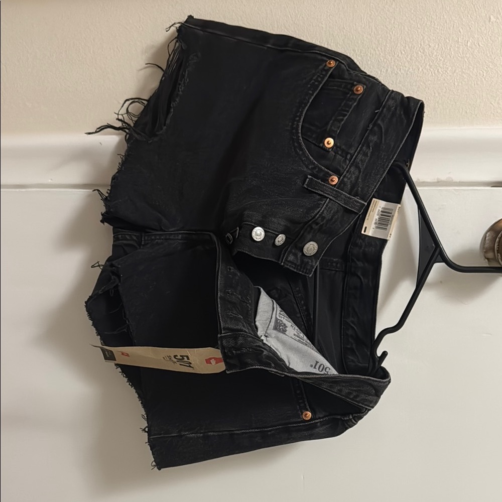 Levi's Black Denim Shorts